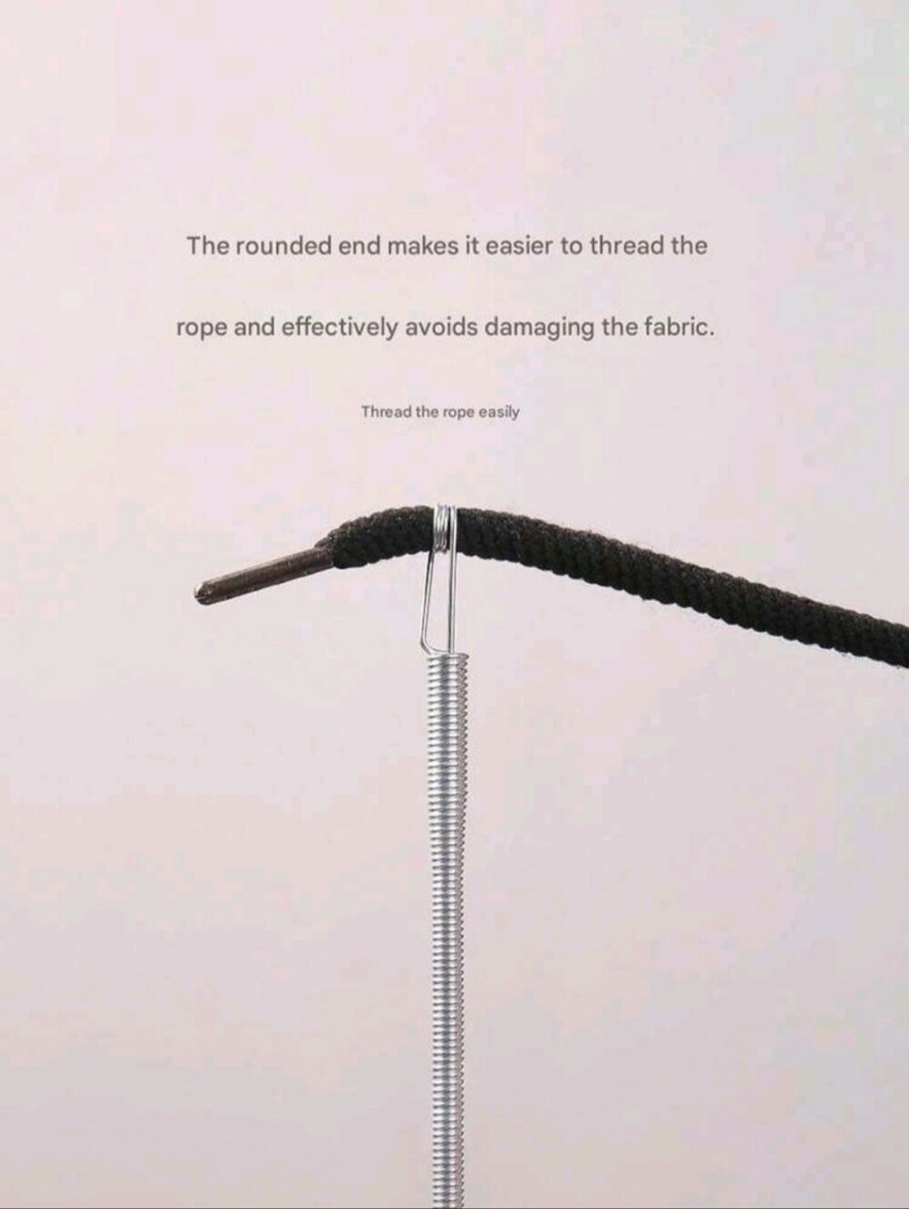 Drawstring Threader Tool – Flexible Elastic & Cord Insertion Aid (9") - Picture 4 of 7